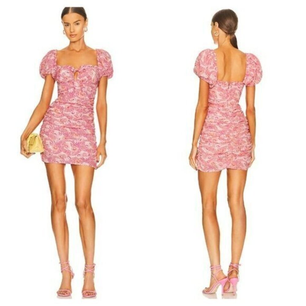 MAJORELLE Viola Mini Dress - Pink Paisley